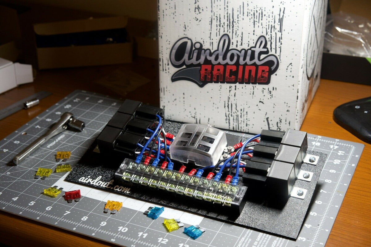 Race Car Fuse/ Relay Panel Block 6 Way Compact Ground Activation